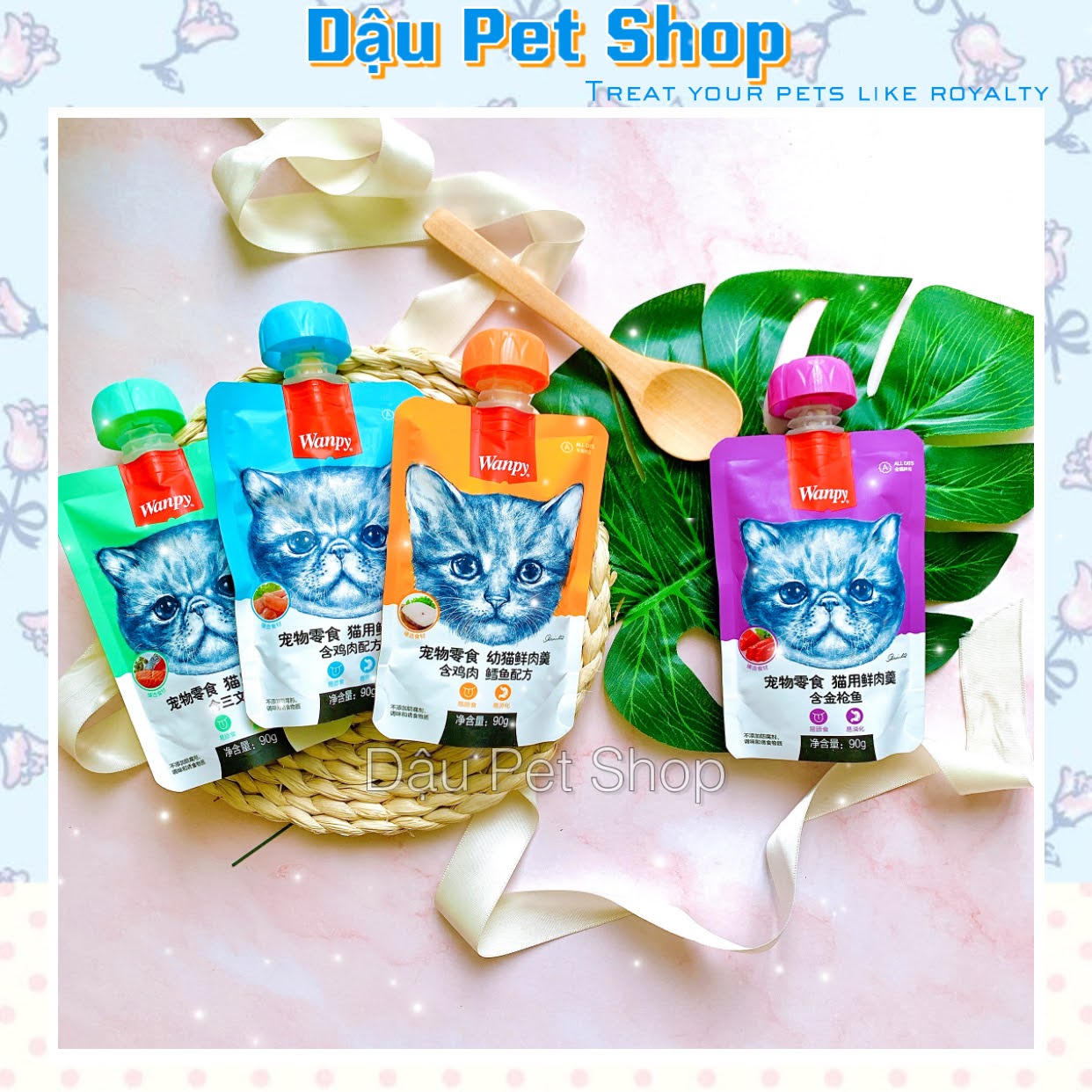 Súp thưởng Wanpy cho mèo tuýp có nắp vặn 90g, đa dạng mẫu mã, chất lượng sản phẩm đảm bảo và cam kết hàng đúng như mô tả