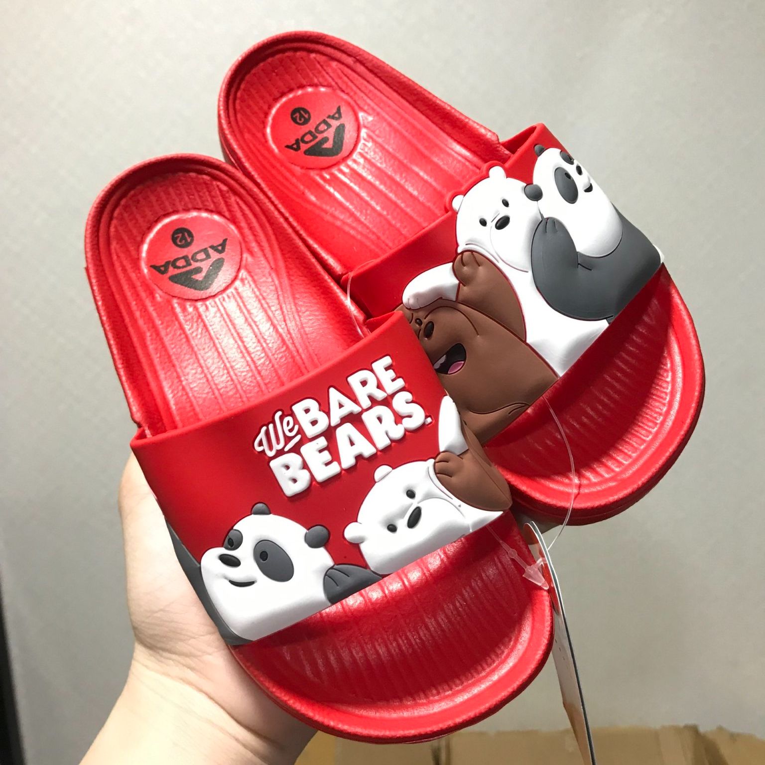 Dép Bé Gái ADDA Thái Lan Hình GẤU Chính Hãng – Đỏ