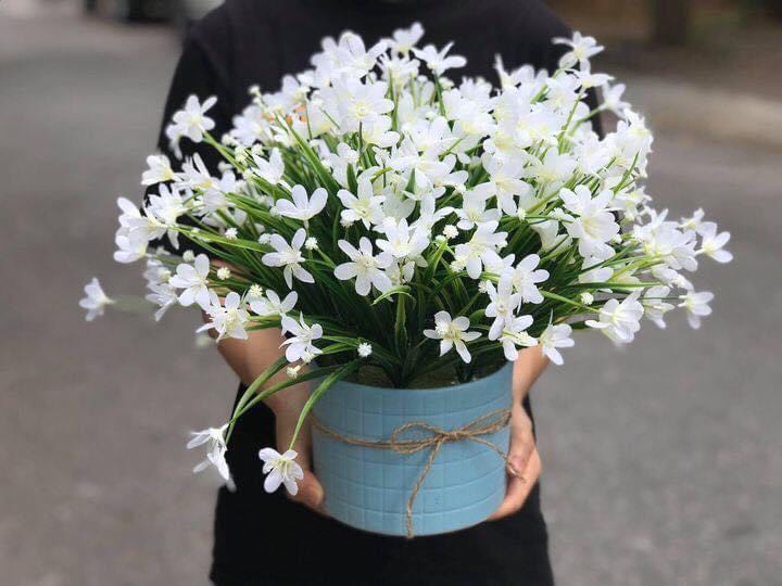 Một Chùm hoa thủy tiên 32cm (không kèm lọ) Trang trí sự kiện, tiệc cưới, nội thất, phụ kiện chụp ảnh, hoa giả đẻ bàn, bông giả trang trí phòng khách, treo tường