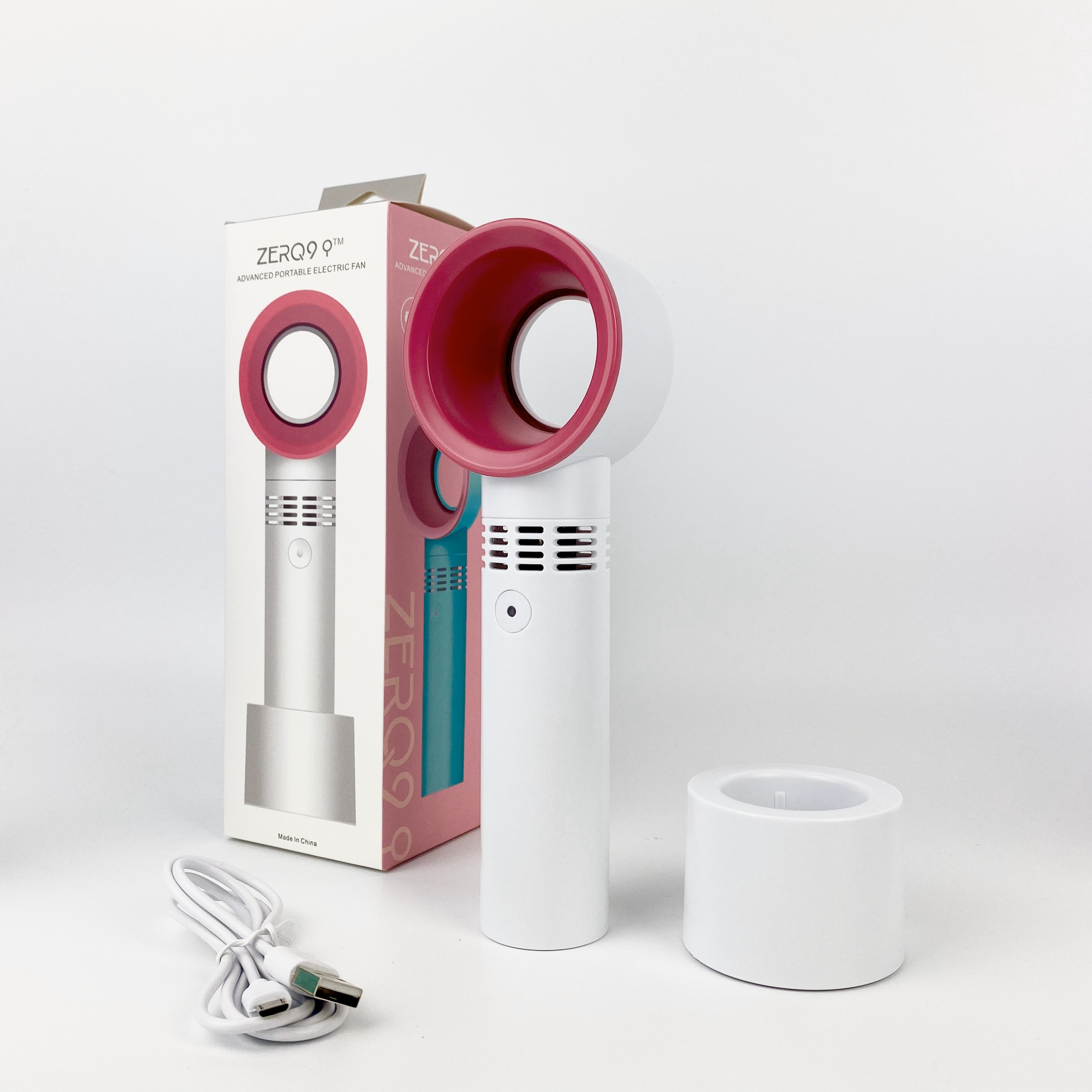 QUẠT CẦM TAY KHÔNG CÁNH ZERO 9 (Nhiều màu) - [ Quạt sạc #Quạt mini sạc pin #Quat mini cute Han Quoc #Quat tích điện #Quat mi ni #Quạt bàn #Quạt để bàn]