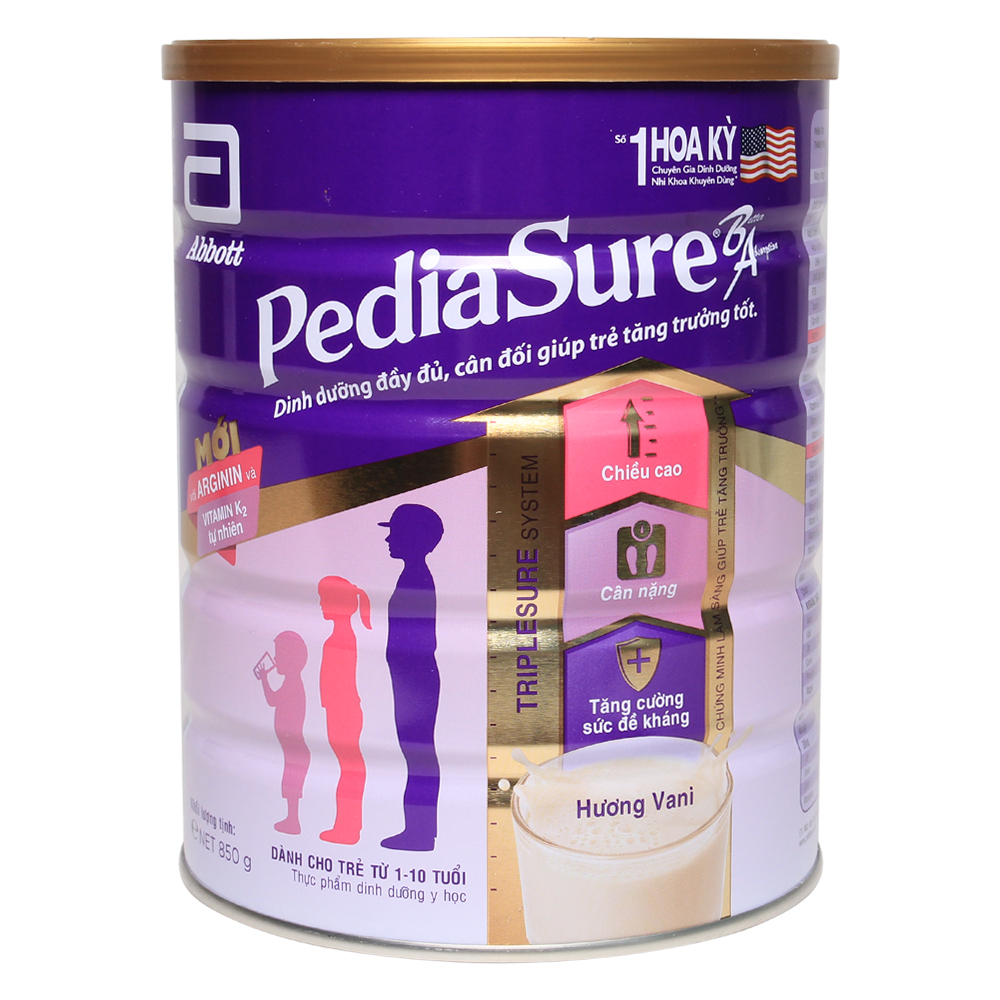 Sữa bột Pediasure 850g hương vani