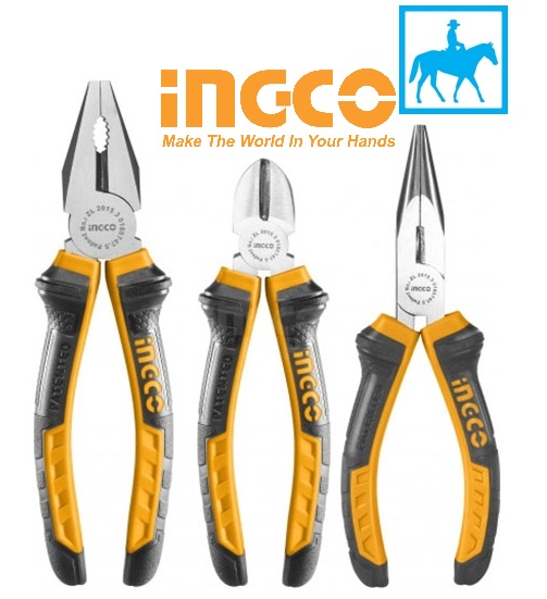 Bộ 3 kìm kềm răng cắt nhọn 6inch pliers ingco hkps08318