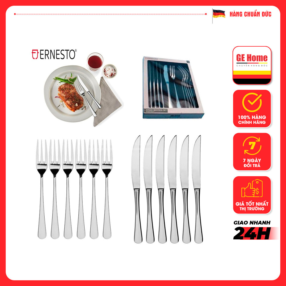Bộ dao dĩa inox ernesto