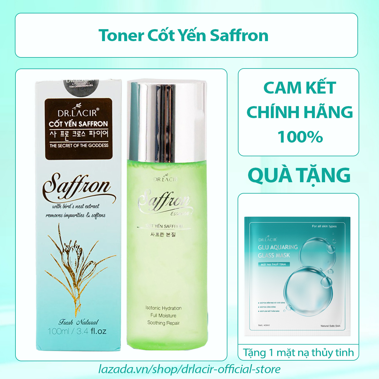 Toner Cốt Yến Dr.Lacir Cấp Ẩm Làm Dịu Mịn Căng Bóng Da