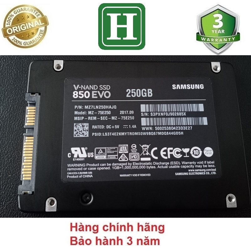 Ổ cứng SSD 500Gb 250Gb 120Gb Samsung siêu bền và ổn định hàng chính hãng bảo hành 3 năm