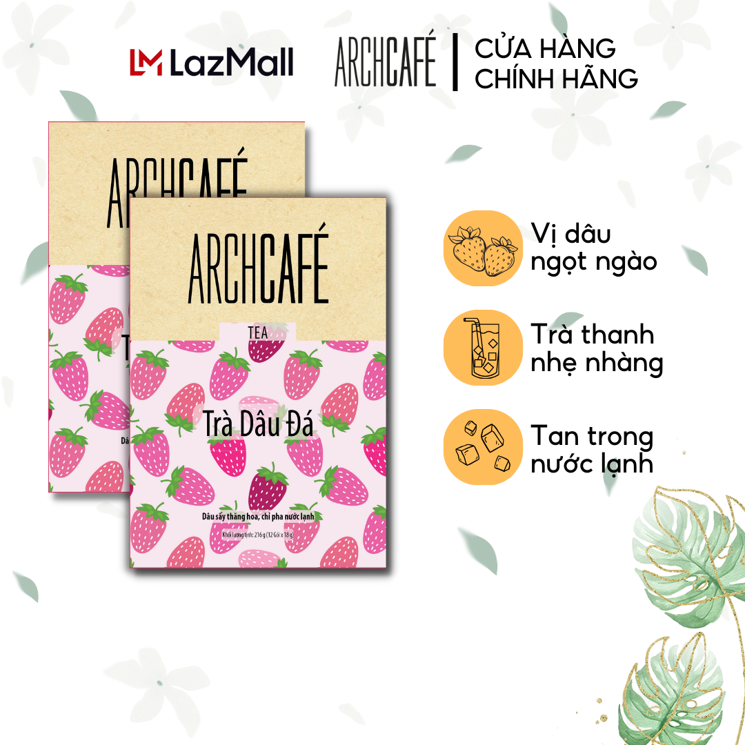 Combo 2 Trà Dâu Đá - Trà trái cây hoà tan Archcafé