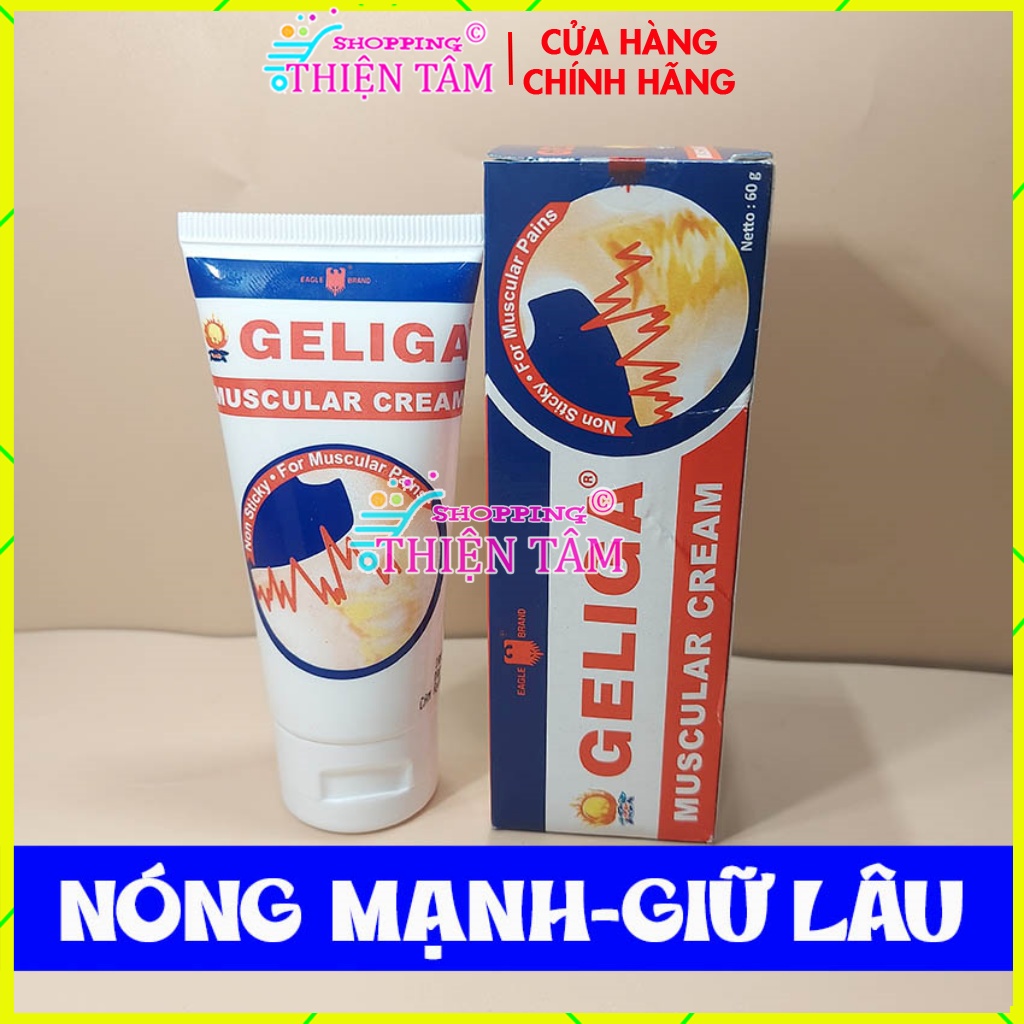 01 dầu nóng như lửa geliga 60gr dạng kem massager xoa bóp nhức mỏi