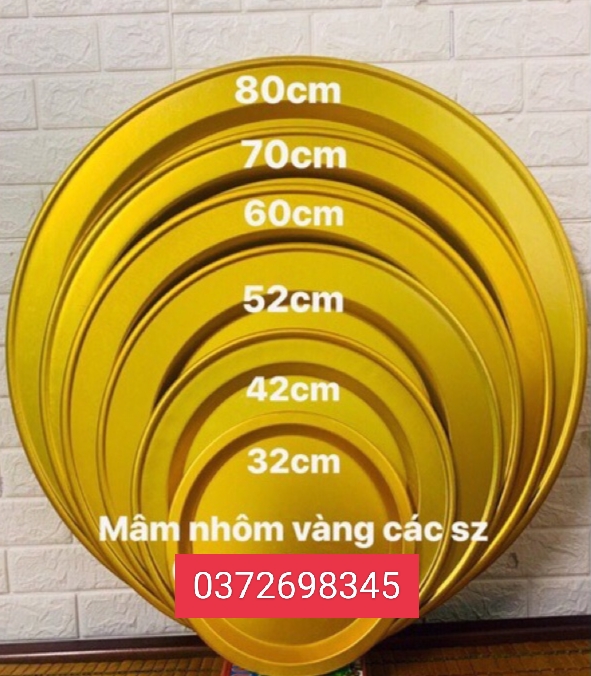 Mâm đại vàng ĐK 80 nhôm mạ vàng công nghệ nhật bản cao cấp
