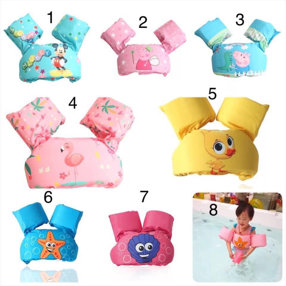 Áo phao đỡ ngực kèm phao tay cho bé phao bơi cho bé gái