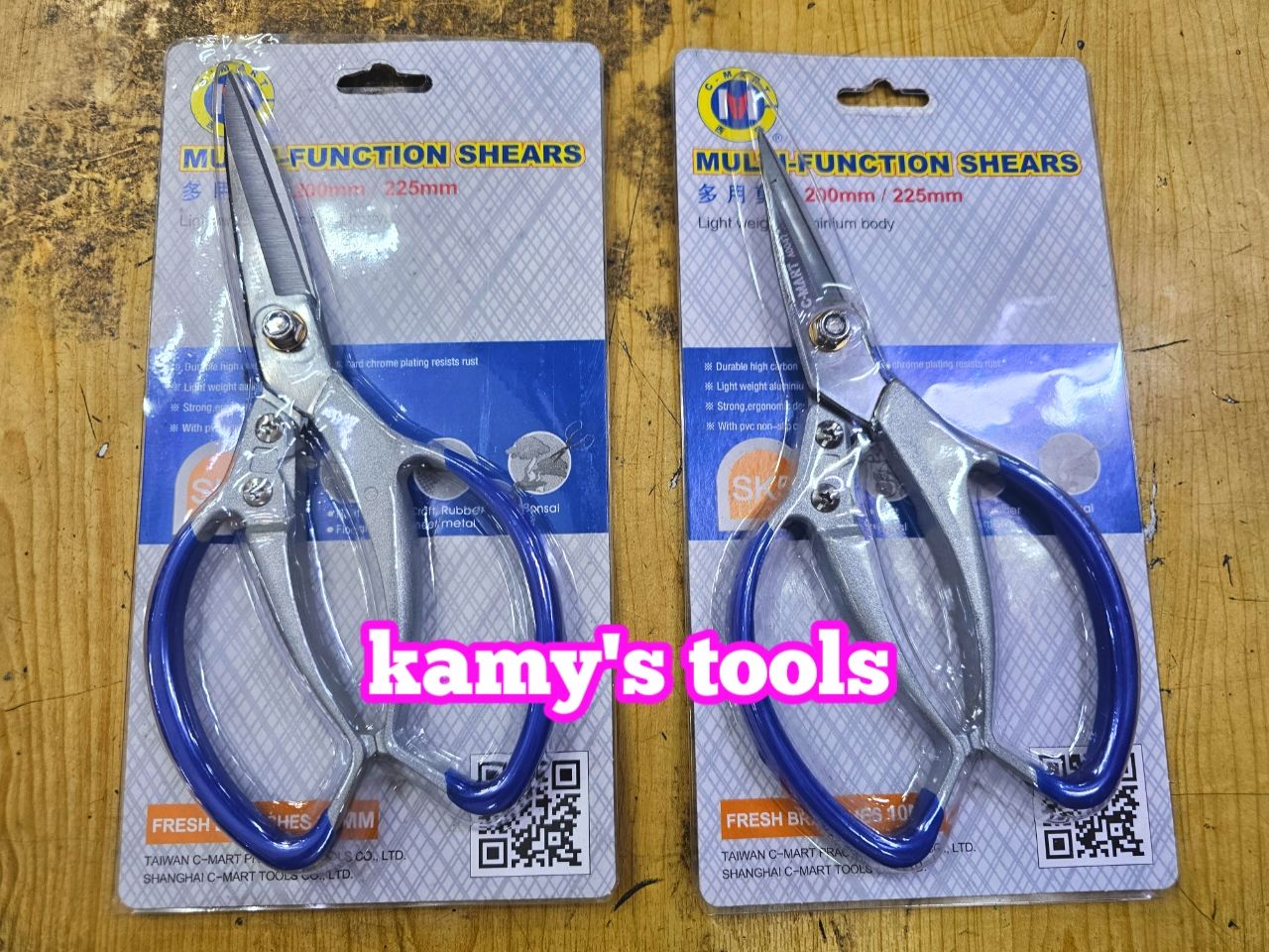 Kéo cắt đa năng thép sk-5 c-mart a0047-9 225mm a0047-8 200mm, cắt cành cây, cắt thực phẩm