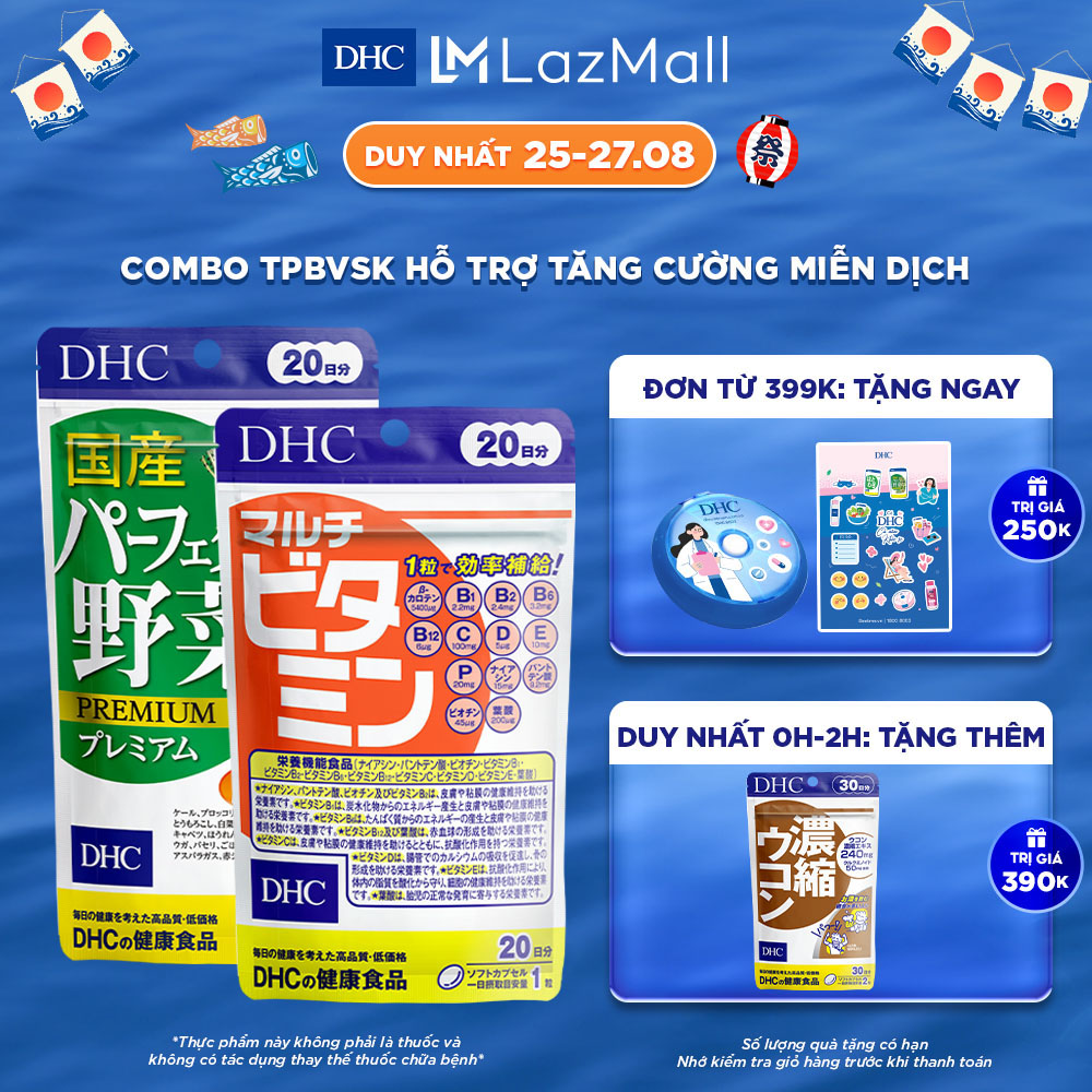 Combo tpbvsk dhc perfect vegetable + multi vitamins 20 ngày