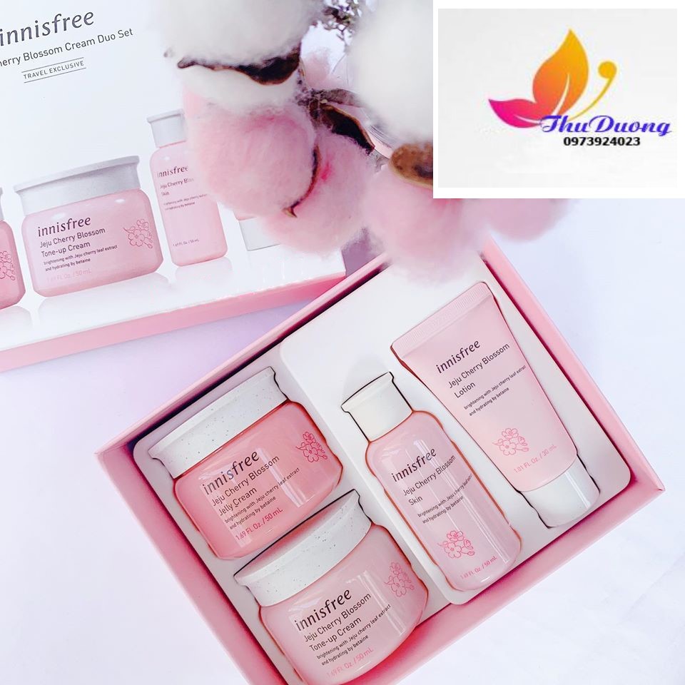 Bộ Dưỡng Da Innisfree Jeju Cherry Blossom