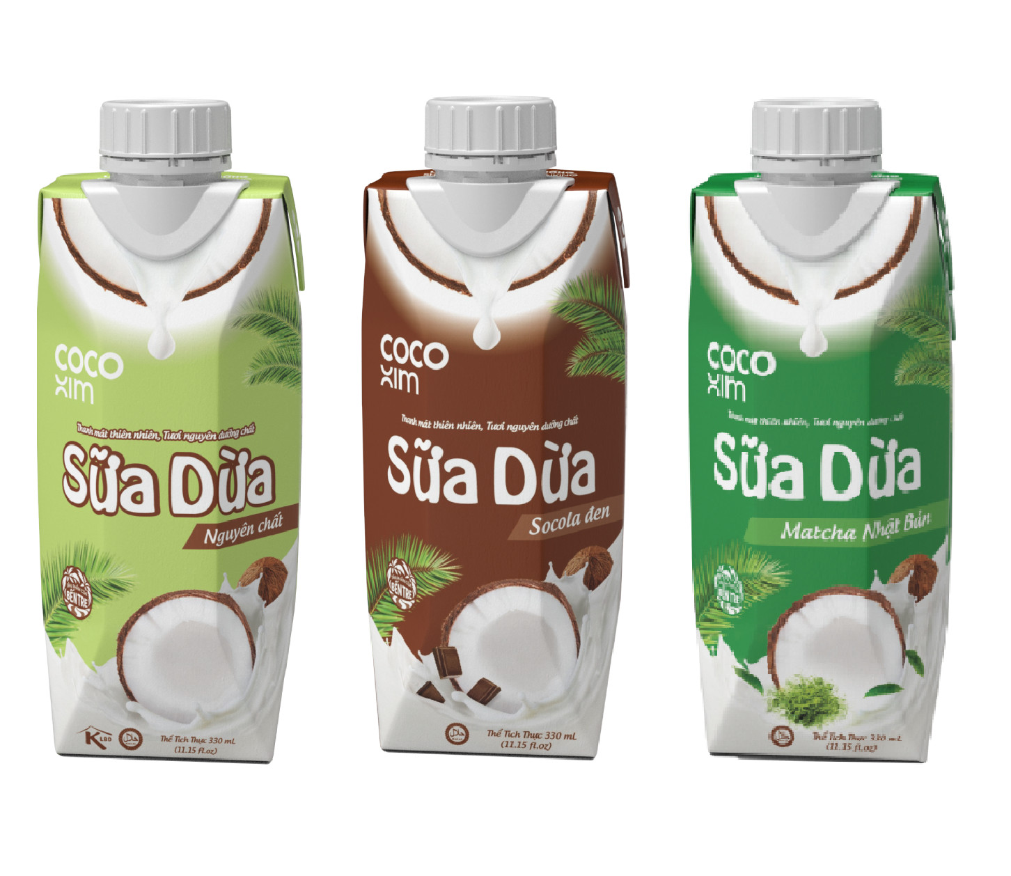 [SỮA MIX VỊ ĐẶC BIỆT] - Combo 3 Sữa Dừa COCOXIM hương vị Orginial/Matcha/Socola/  -dung tích 330ml/hộp - Xóa mờ các vết nhăn & dáng đẹp chuẩn tự nhiên - TTGT89