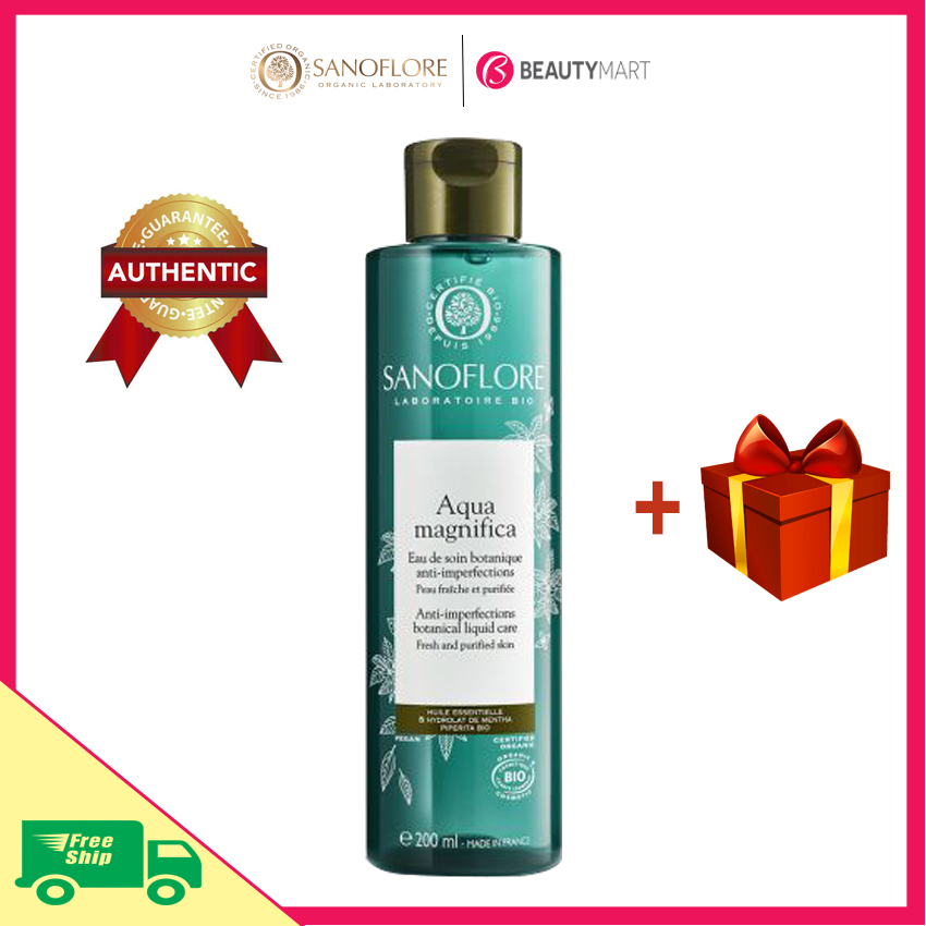 Nước hoa hồng cho da dầu mụn Sanoflore Aqua Magnifica chính hãng Pháp - BeautyMart