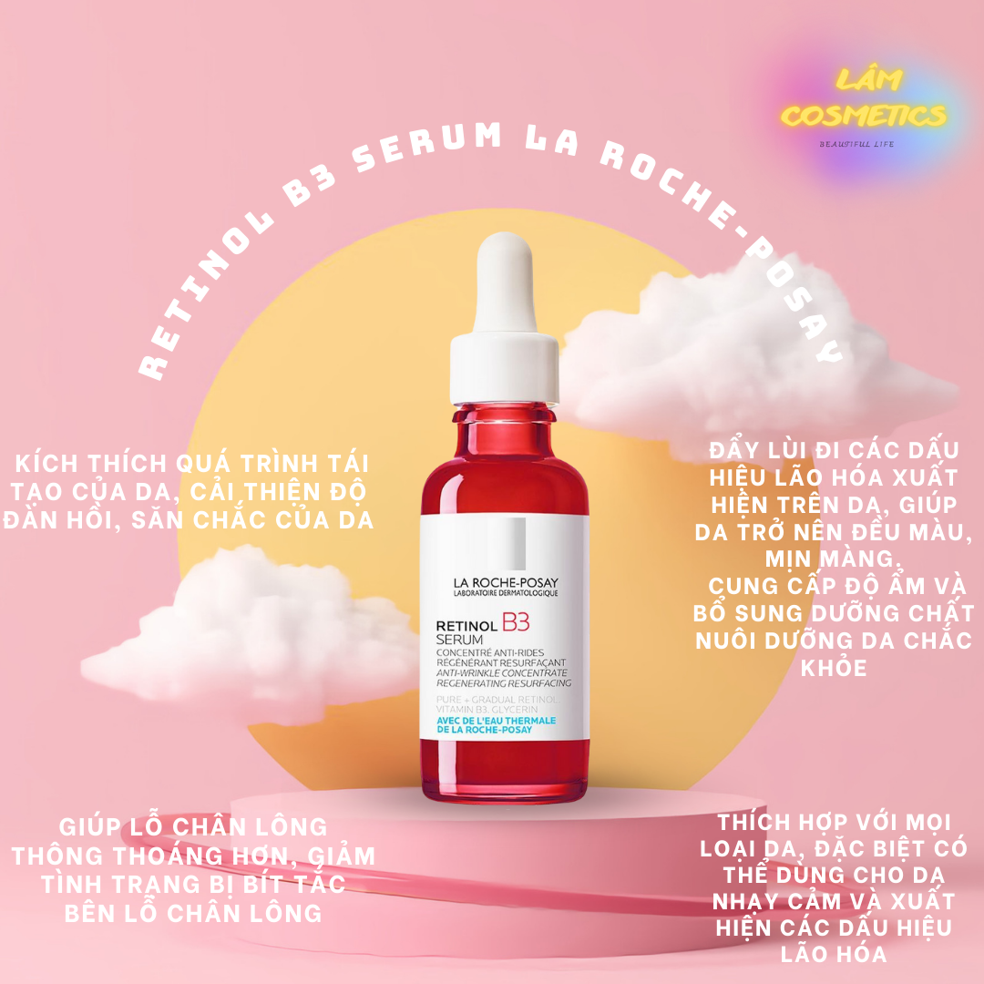 Dưỡng chất chống lão hoá retinol la che-posay b3 serum 30ml
