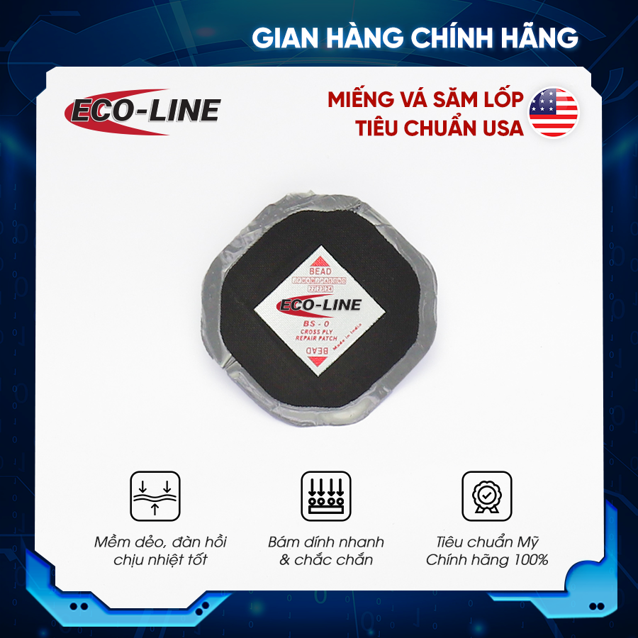 Hộp 20 miếng vá lốp bias - ecoline bs0 tiêu chuẩn mỹ