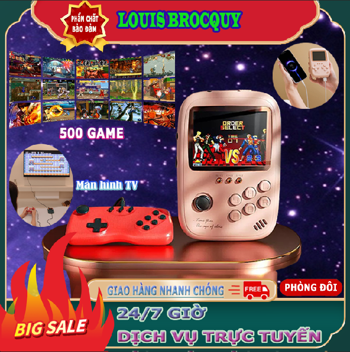 【500GAME】Máy chơi game sạc 10000mah,Rocker mới bảng điều khiển trò chơi vua của máy bay chiến đấu hoài cổ kiểu cũ Tetris Retro hoài cổ cầm tay tay cầm cầm tay đôi Mini sạc nhỏ kho báu hai trong một