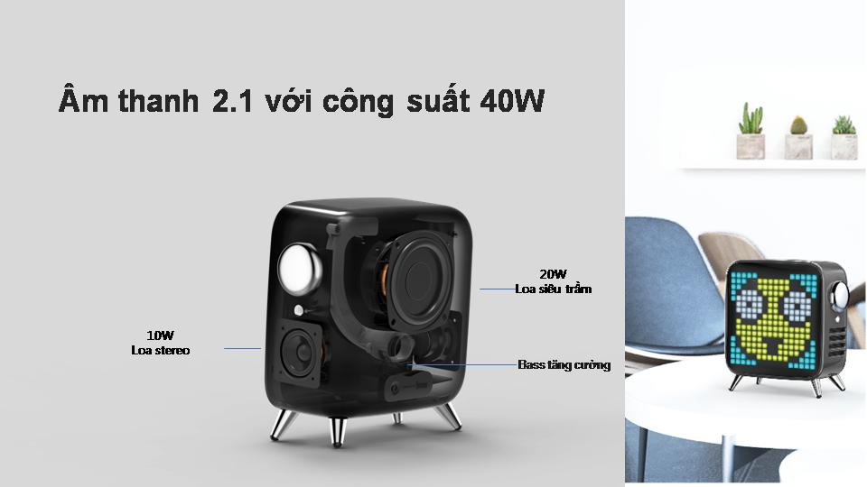 Loa Bluetooth Divoom TIVOO Max - 40W màn hình LED 256 siêu khủng Pin Li-on