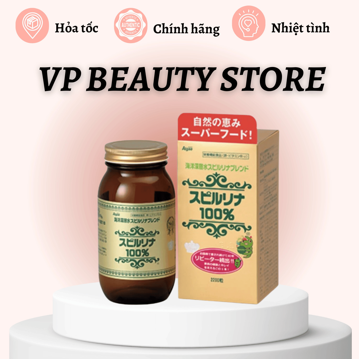 Viên Uống Spirulina Tảo Xoắn Nhật Bản 2200 Viên