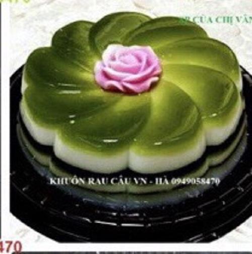 khuôn nhựa rau câu hình hoa cánh xép xéo 20cm