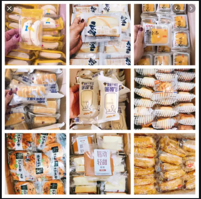 Bánh bông lan mix đủ loại đài loan