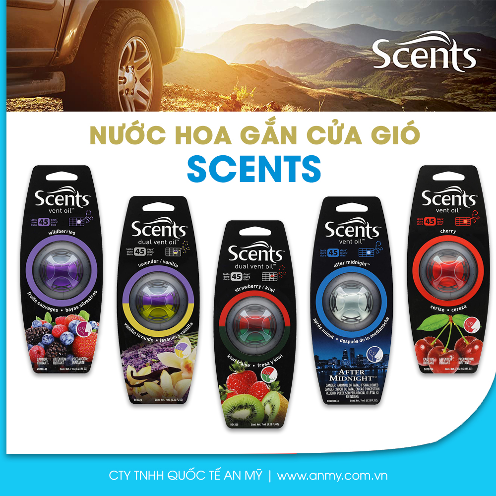 Nước hoa ô tô Scents Vent Oil 7ml - Nhập khẩu Mỹ