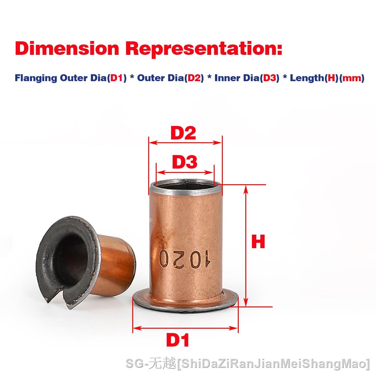 hyfv✿ﺴ☼  Oil Free Self-Lubricating Flanging Sleeve / Composite Bushing