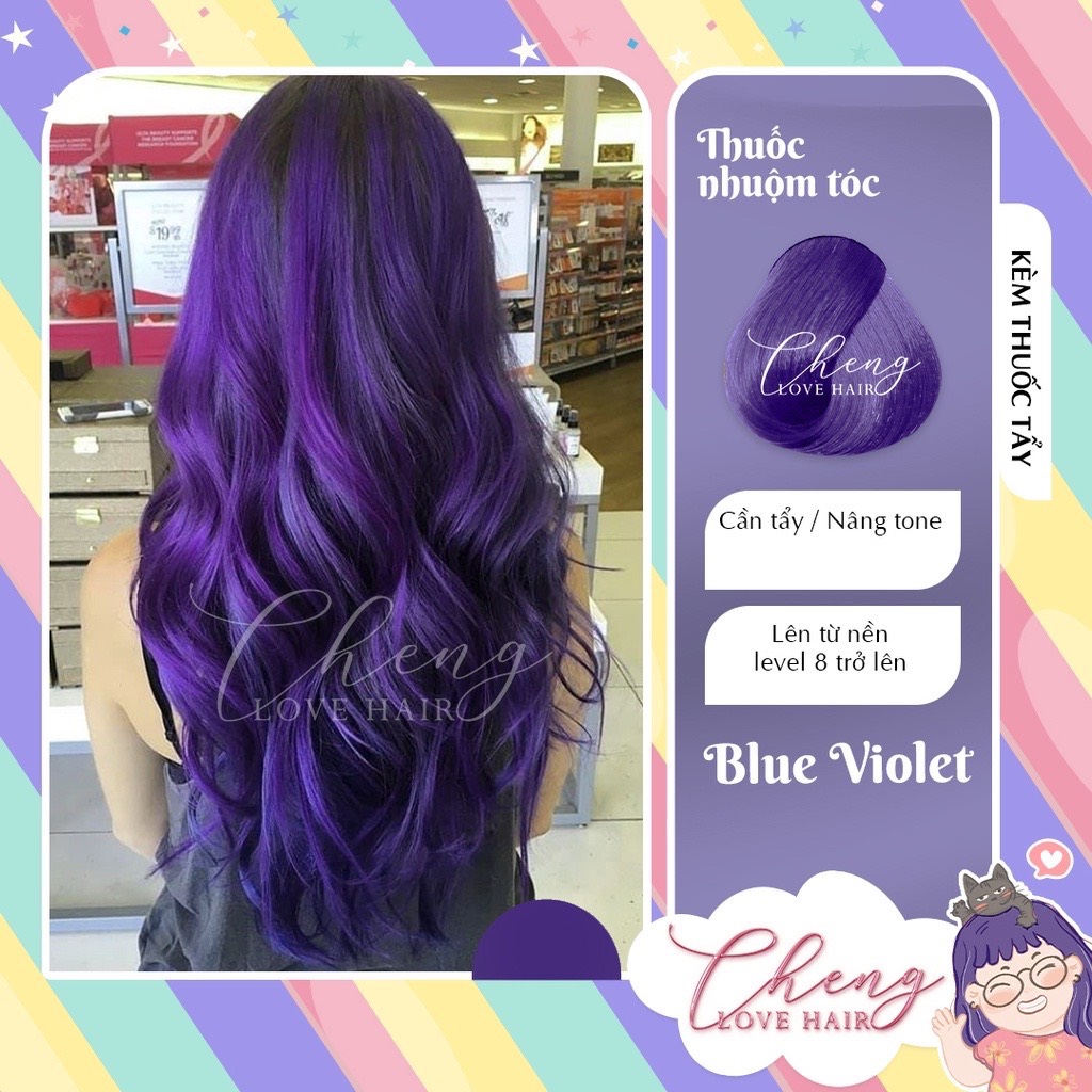 Trọn bộ nhuộm Blue Violet tại Phúc Bồn Tử! Bạn muốn tìm kiếm một bộ sản phẩm nhuộm tóc đầy đủ và đa dạng? Hãy đến với Phúc Bồn Tử để trải nghiệm bộ nhuộm Blue Violet - một sự kết hợp hoàn hảo giữa các màu sắc xanh tím. Với sản phẩm này, bạn có thể tạo ra một màu tóc độc đáo và cá tính.