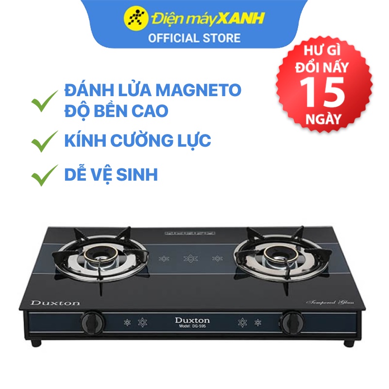 Bếp gas đôi Duxton DG-595 +Tặng dây gas, tiết kiệm gas Bảo Hành 12 Tháng - Điện Máy giá Rẻ Store
