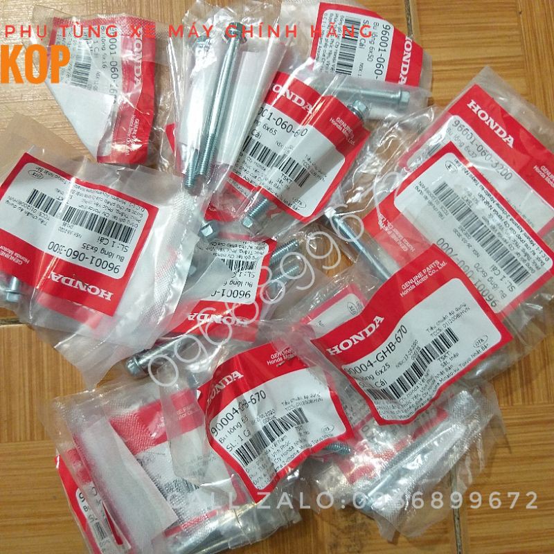 Bộ ốc lốc máy xe Dream WAVE zin. hàng chính hãng Honda (KOP-15%)