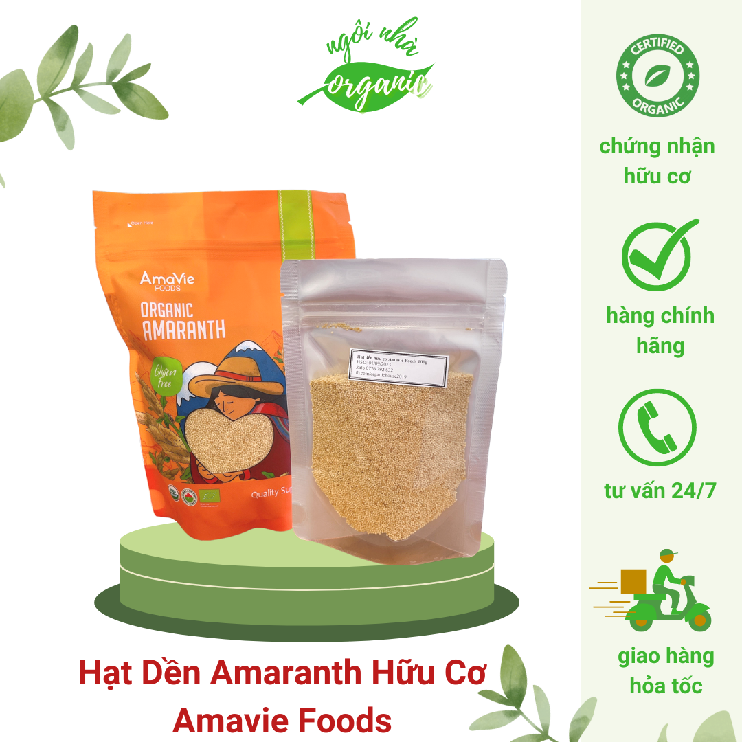 Hạt dền Amaranth hữu cơ Amavie Foods 500g