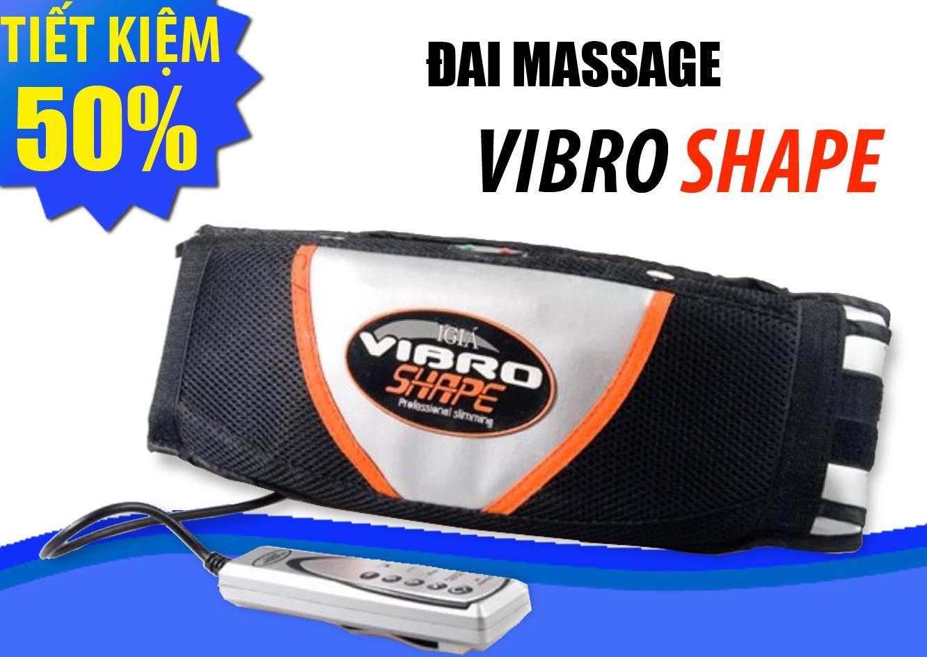 Vibro Shape Máy Tập Giảm Mỡ Bụng Cho Nữ và Nam, Đánh tan mỡ thừa tặng thước dây