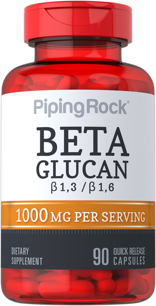 Viên uống hỗ trợ hệ thống miễn dịch Piping Rock Beta Glucan 1,3/1,6-D-Glucan 1000mg 90 viên của Mỹ