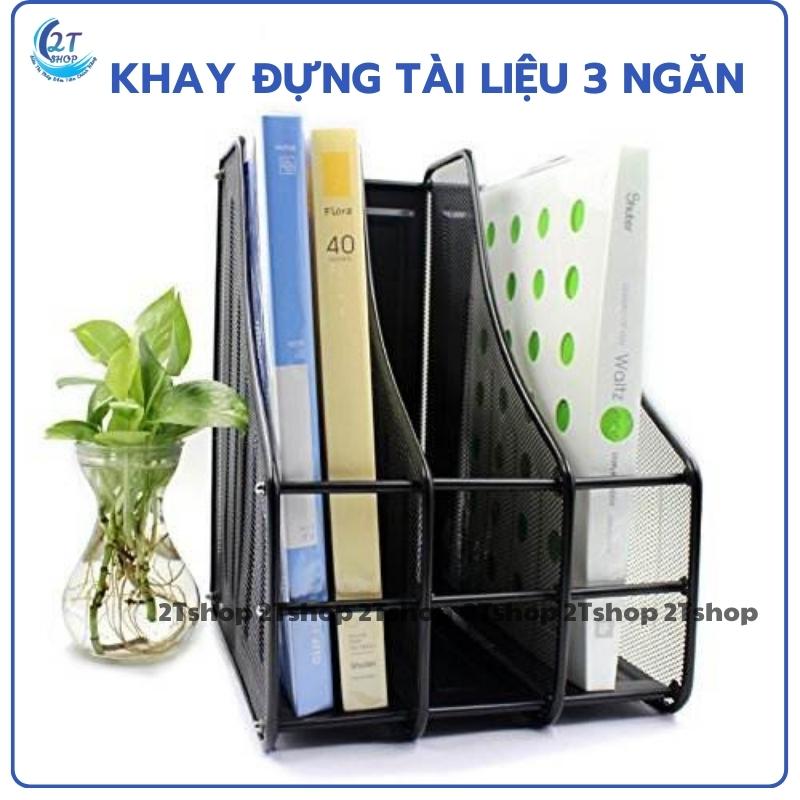 Khay đựng tài liệu 3 ngăn , kệ tài liệu để bàn văn phòng bằng thép dễtháo lắp