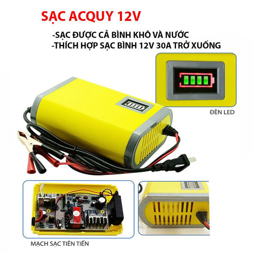 Xã Kho Bán Lỗ ,Sạc Bình AcQuy 12v, Acquy 12V Pm223, Sạc Bình Nhanh Cho Xe Máy, Xe Ô Tô, và các loại bình điện khác nhau, Bảo Hành 1 Đổi 1