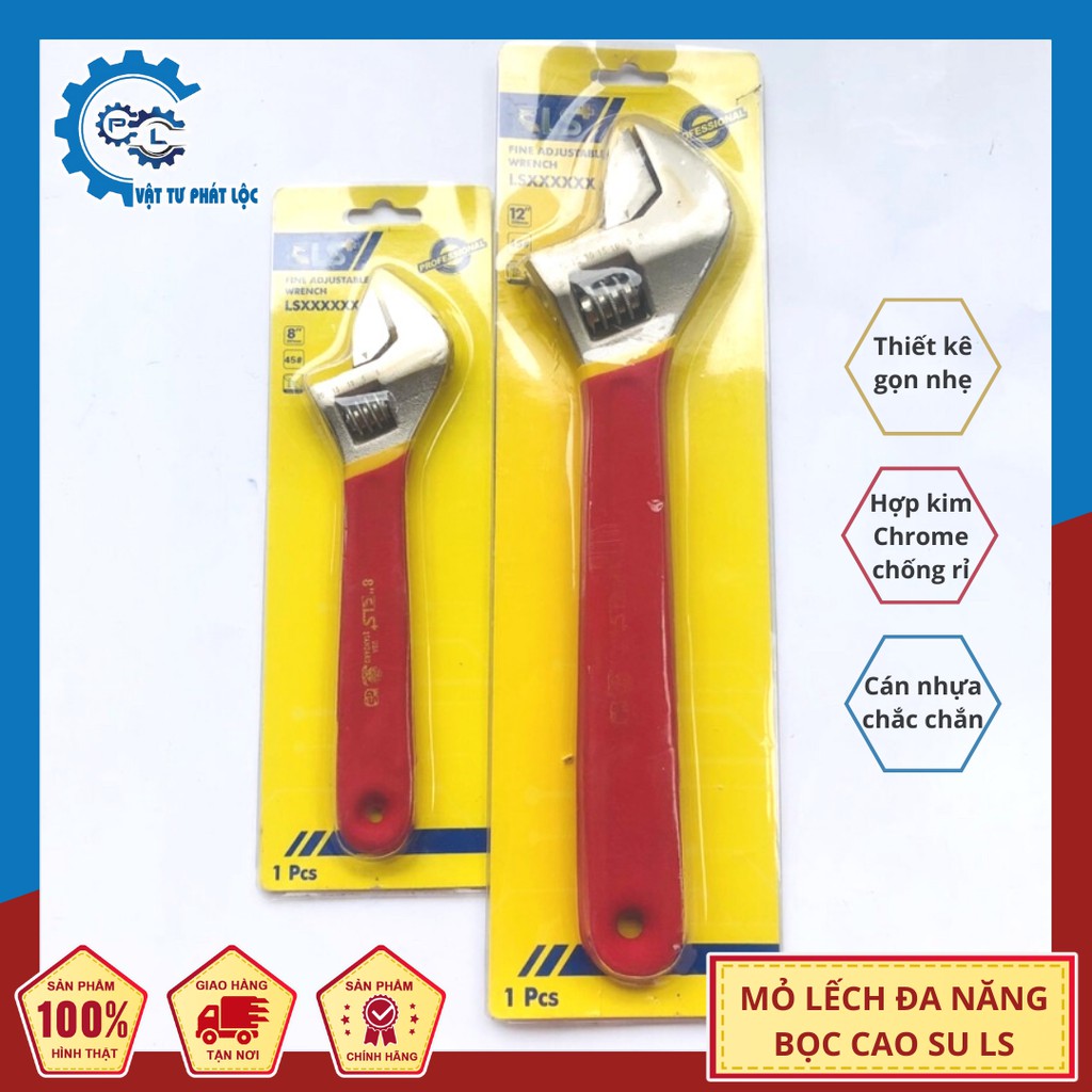 Mỏ lết đa năng bọc cao su LS+ có chất liệu thép siêu bền cao cấp