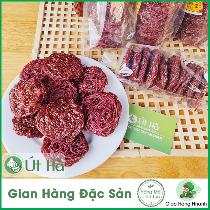 Bánh Rế Tím Phan Thiết Bịch 10 Cái Từ Khoai Lang Bánh Giòn Tan Ngon Ngọt Nhẹ Từ Mật Mía - Út Hà Đặc Sản