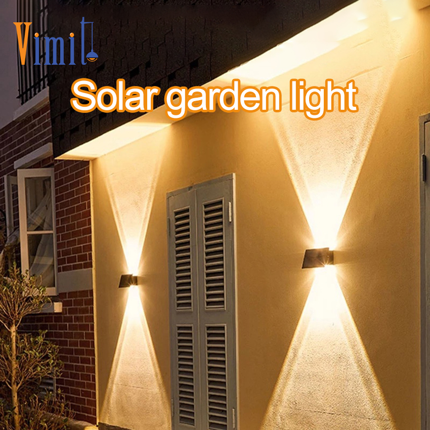 Vimite 6 LED Solar Garden Wall Light Outdoor Waterproof Modern Home