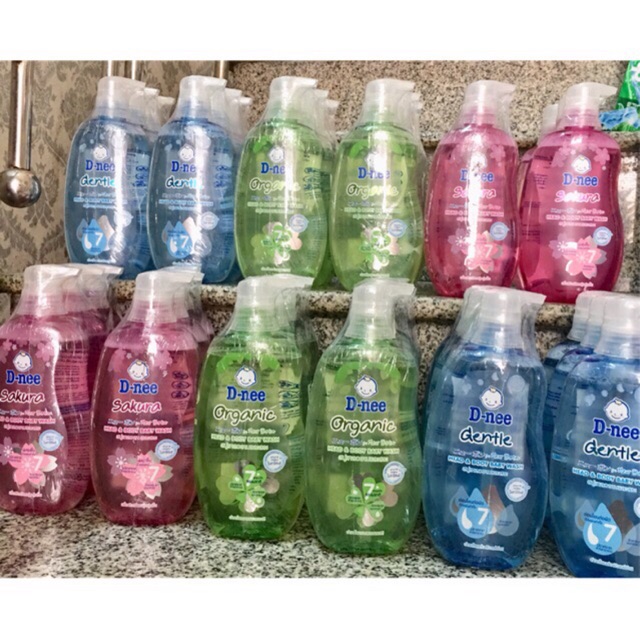 Tắm gội D nee 380ml 2in1 Thái lan an toàn bảo vệ bé