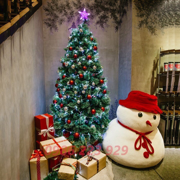 [HCM][LÁ DÀY+ CÓ TRÁI THÔNG] Cây Thông Noel Cao 1m8 Tặng 1 Ngôi Sao Và 3 Dây Kim TuyếnCây Thông 3 Loại Lá Gắn Trái Thông