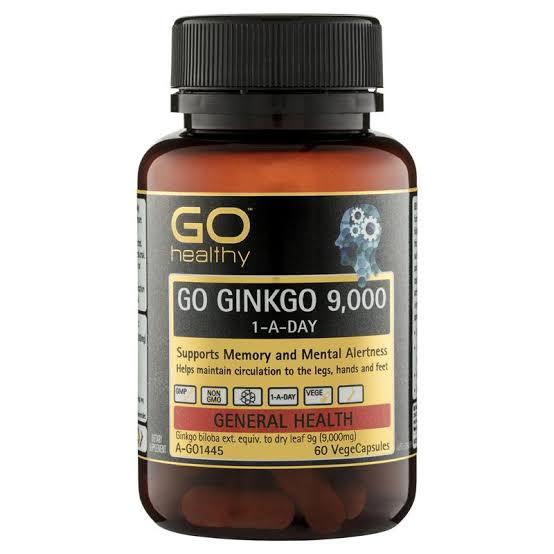 Viên uống bổ não Go Healthy Go Ginkgo 9000, 60 viên - Australia