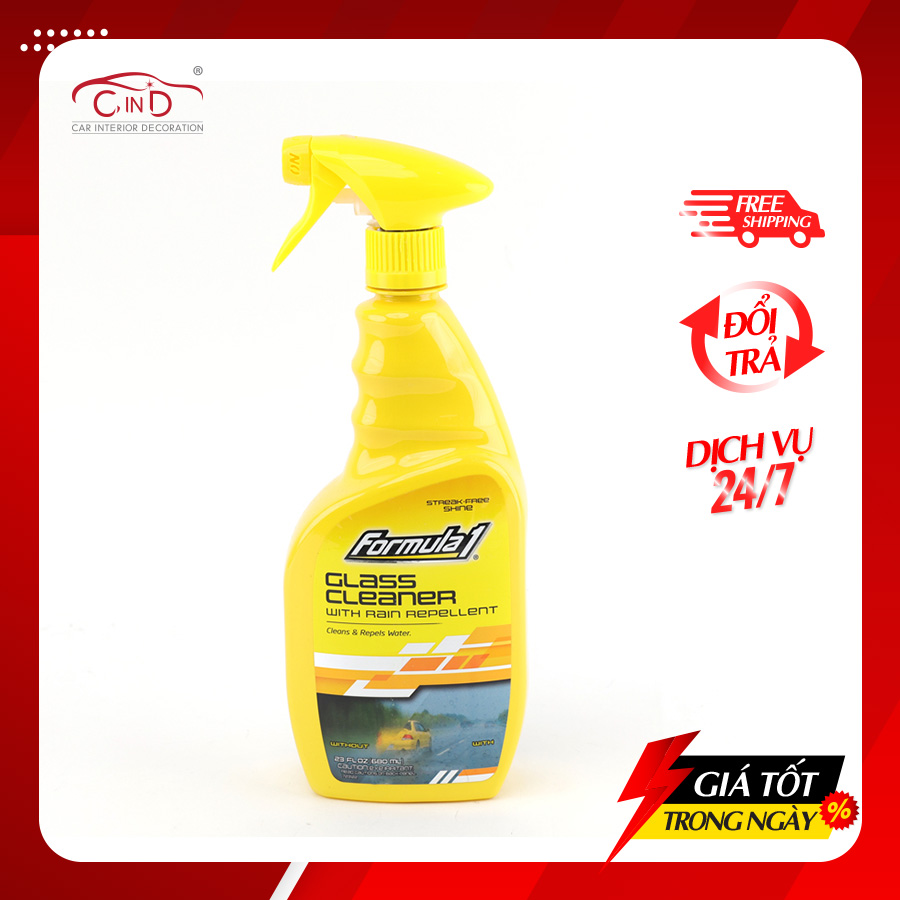 Nước rửa kính chống bám nước formula 1 615817 680ml - nhập khẩu chính hãng