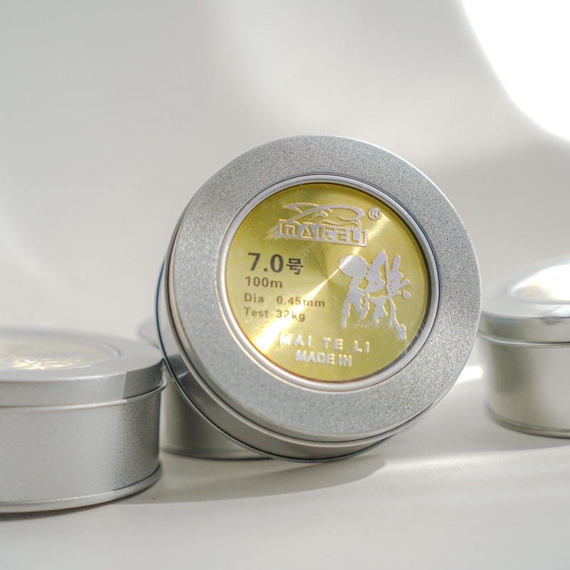 Cước câu cá hộp sắt Maiteli dài 100m