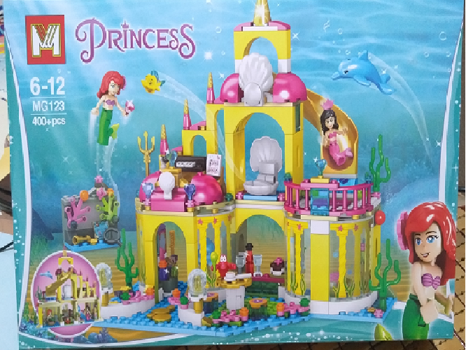 Lego bé gái- Lego Princess- Lego sáng tạo thông minh-Bộ éLắp Ráp Xếp Hình Lego Princess MG123 Mô Hình Lâu Đài Dưới Nước Của Nàng Tiên Cá Ariel 400 Khối - Đồ Chơi Trẻ Em-Legoxanh