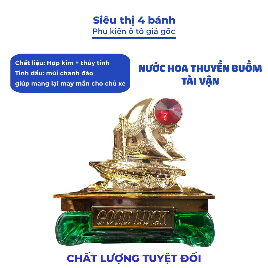 Nước hoa ô tô cao cấp để taplo phong thủy thuyền buồm trang trí xe ô tô, xe hơi