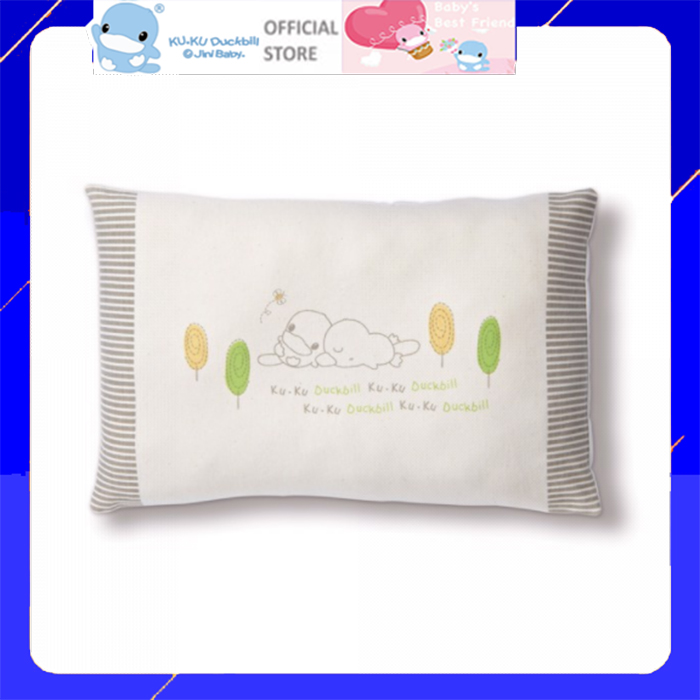 Gối cho bé bằng vải organic kuku ku2053 size 23x35 cm