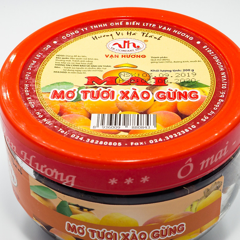 Ô Mai Mơ Tươi Xào Gừng Vạn Hương 200g - Hương Vị Hà Thành