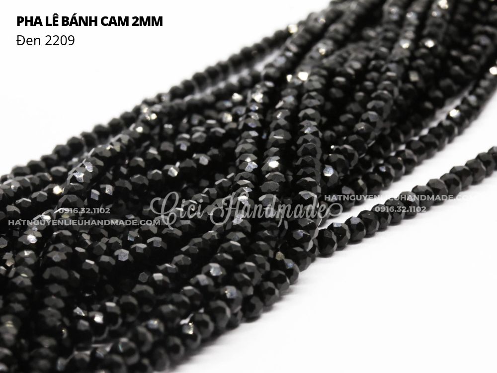 Pha lê bánh cam 2mm loại đẹp Cici Handmade chuyên hạt đá hạt pha lê hạt cườm hạt trang sức tự làm DIY