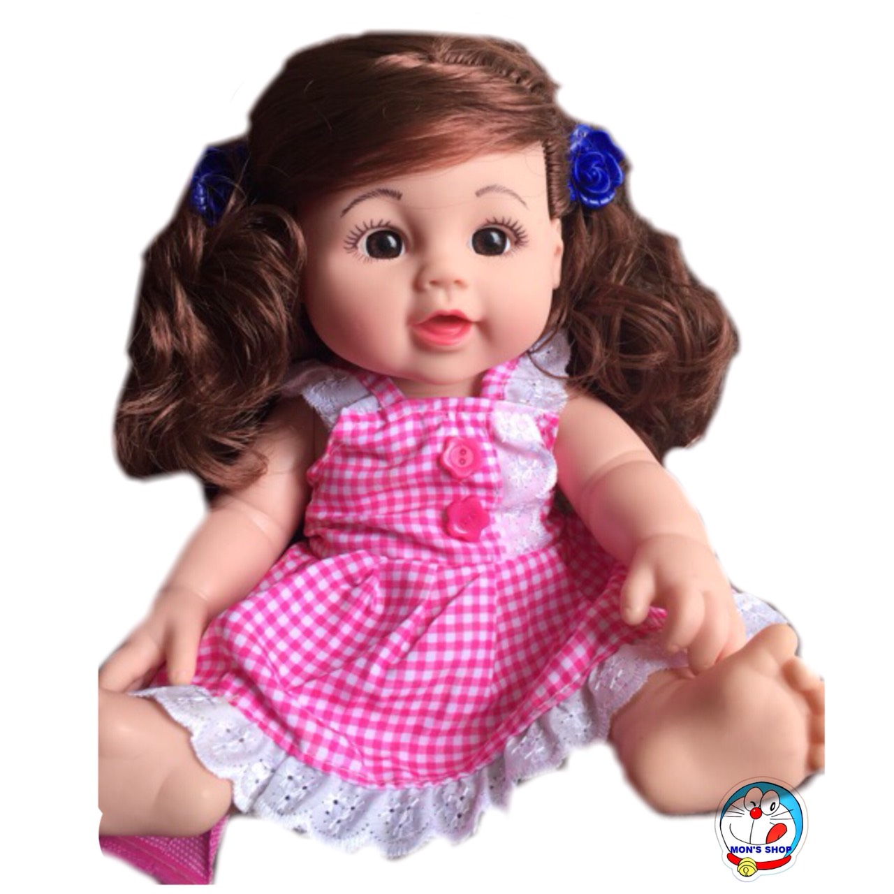Búp bê biết khóc, biết nói, biết cười, có mùi thơm, cấu tạo cao su mềm, khuôn mặt bầu bĩnh tươi vui