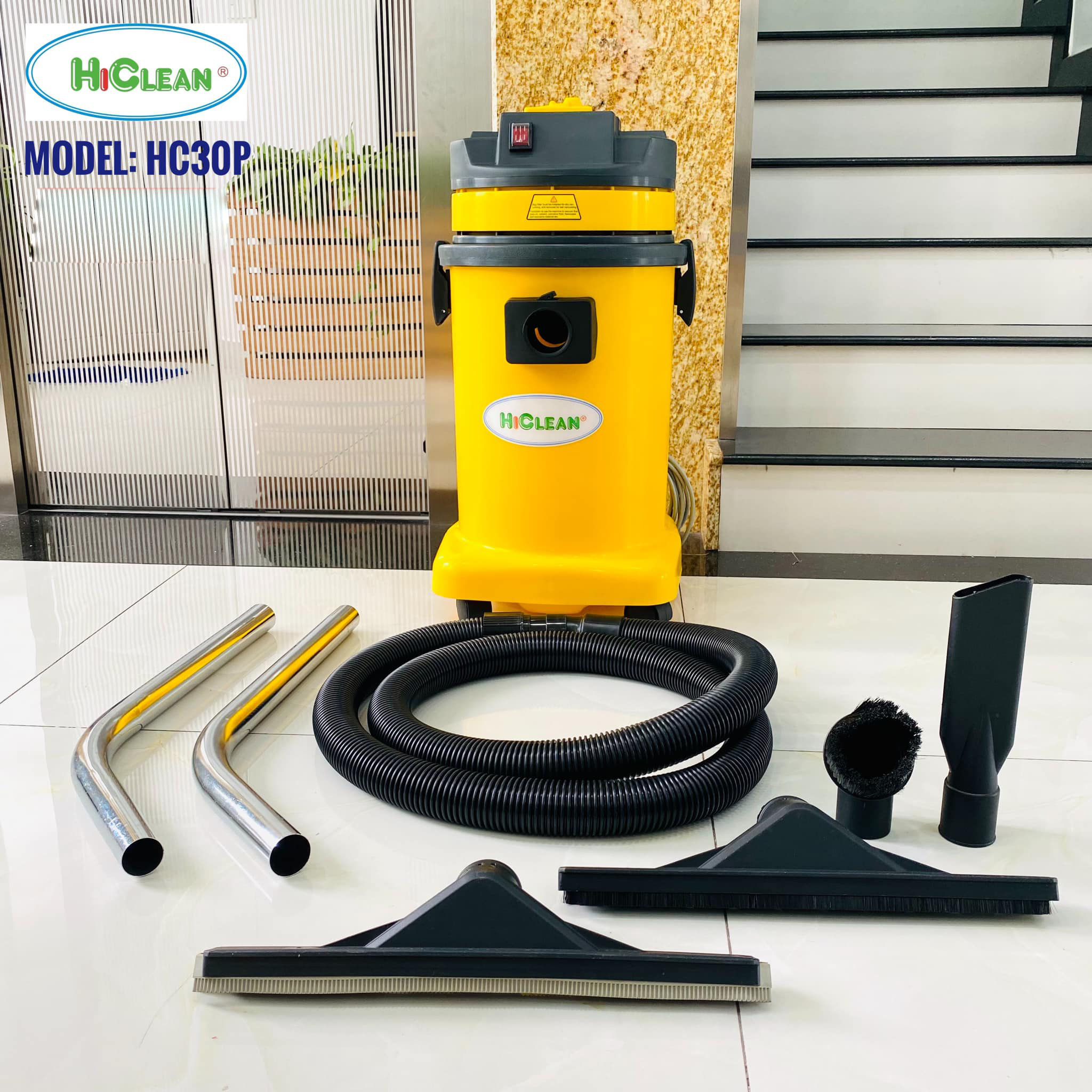 Máy hút bụi công nghiệp hiclean hc30p - 30l công suất 1200w